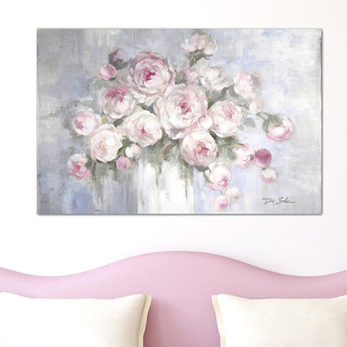 Pink Peonies Fine Art Print on Canvas
