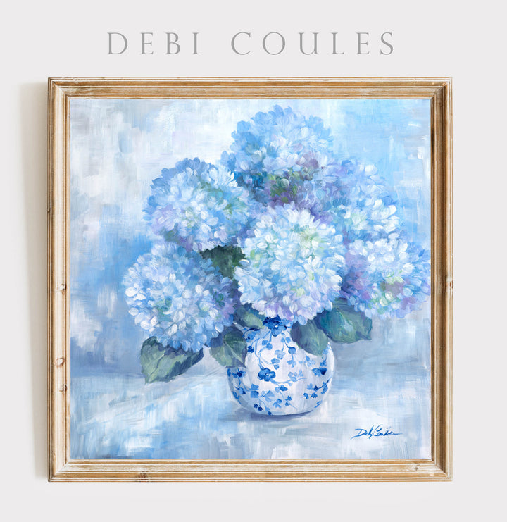 "Blue and White" Fine Art Paper Print by Debi Coules