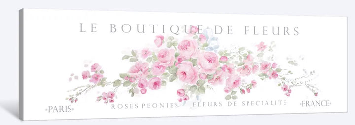 "Le Boutique de Fleurs" Romantic Roses Canvas Print By Debi Coules