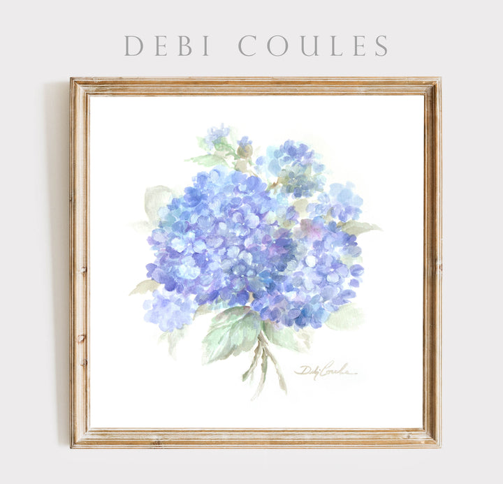 "Hydrangeas 1" Fine Art Paper Print by Debi Coules
