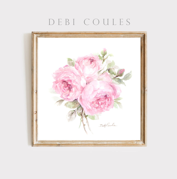 "English Roses" Fine Art Paper Print by Debi Coules