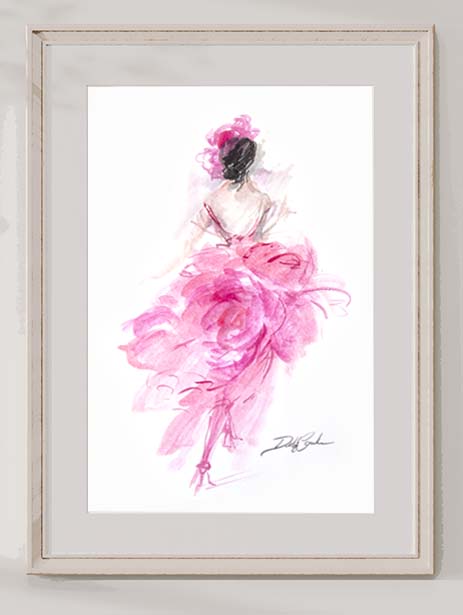 "Parisian Pink" Fine Art Paper Print by Debi Coules