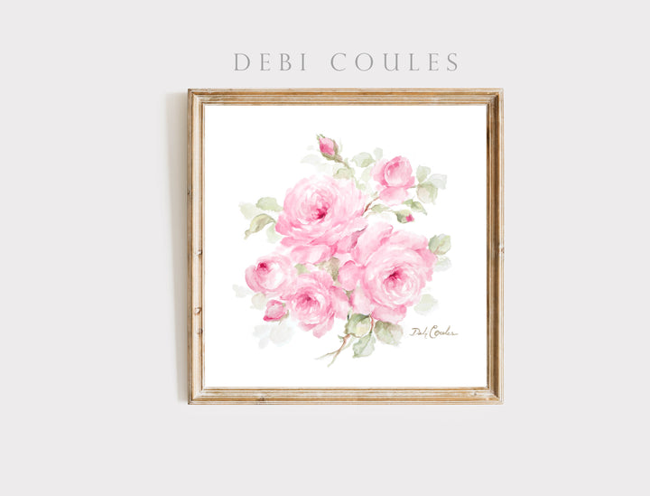 "Romantic Roses" Fine Art Paper Print by Debi Coules