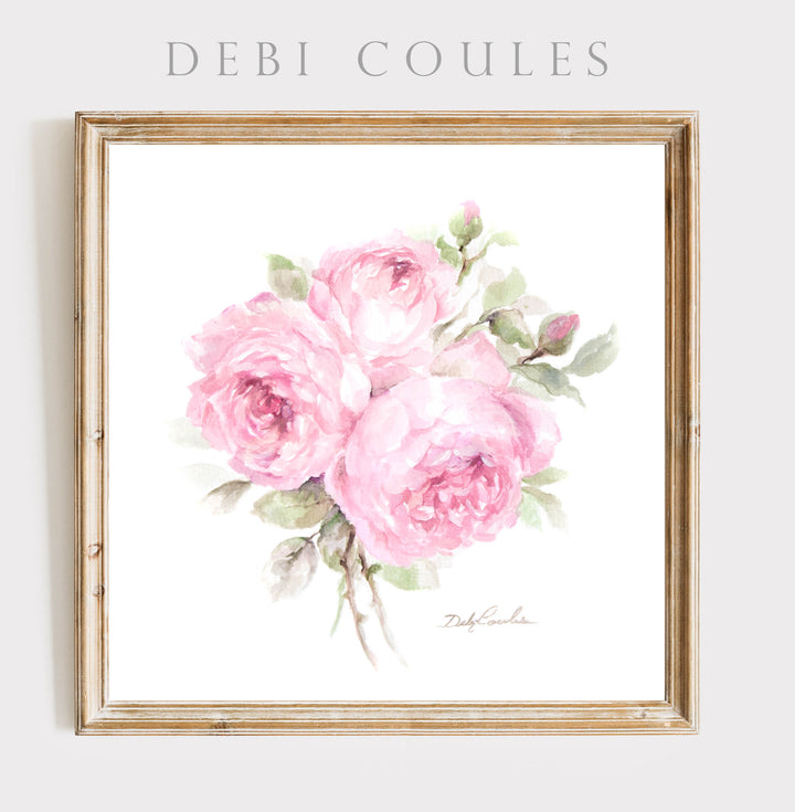 "English Roses" Fine Art Paper Print by Debi Coules
