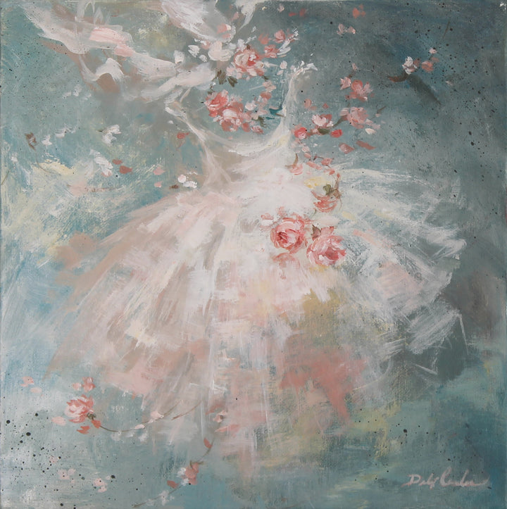 "Whisper" Tutu and Roses Canvas Print