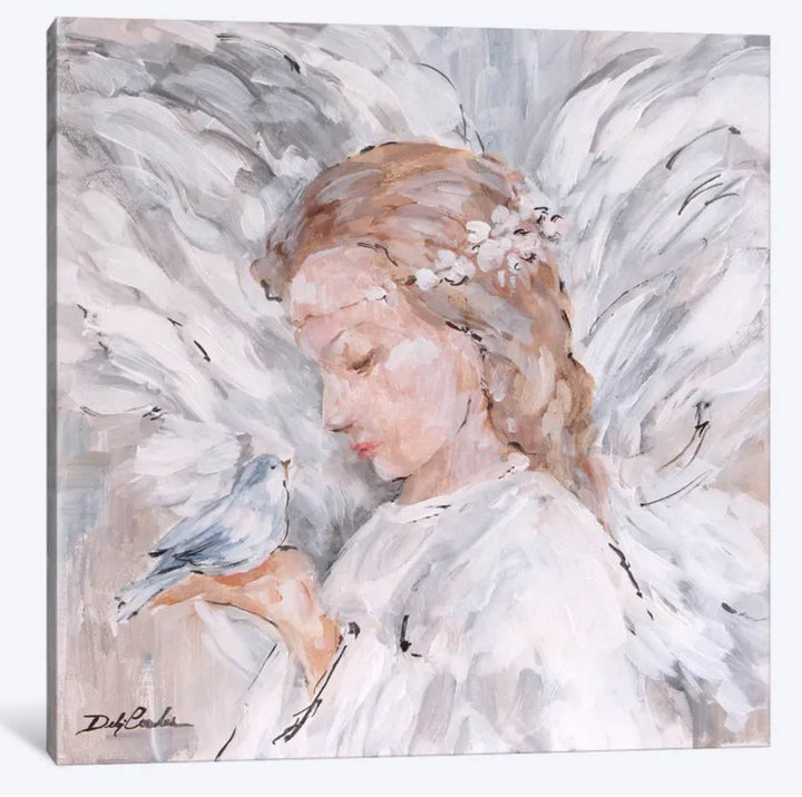 "Watching Over" Angel Canvas Print