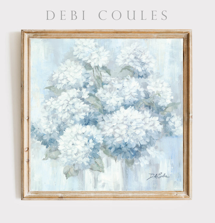 "White Hydrangeas" Fine Art Paper Print by Debi Coules