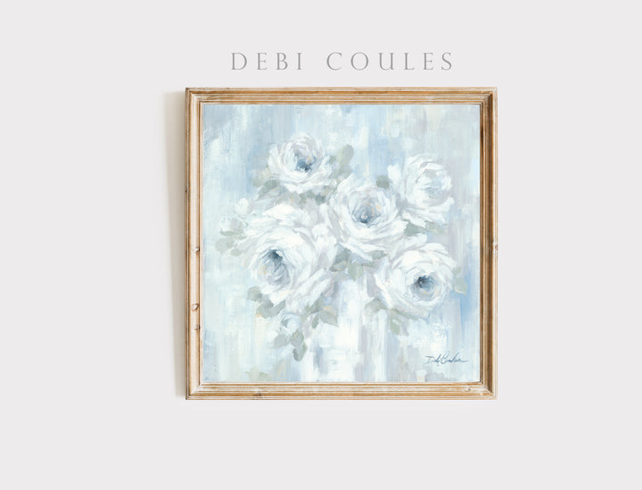 "White Roses" Fine Art Paper Print by Debi Coules