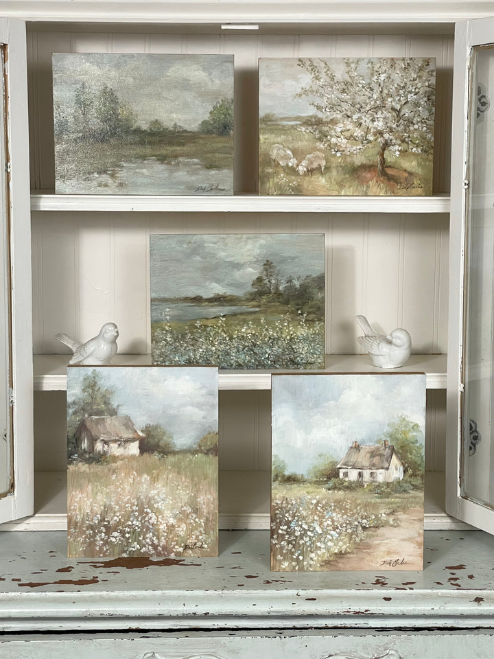 "Where the Sheep Wander" – Original Oil Painting by Debi Coules