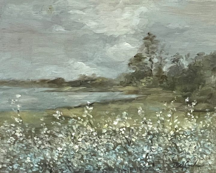 "Lakeside in Bloom" – Original Oil Painting by Debi Coules