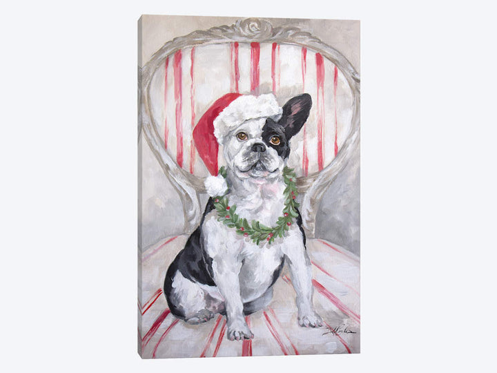 "Frenchies Christmas" Canvas Print