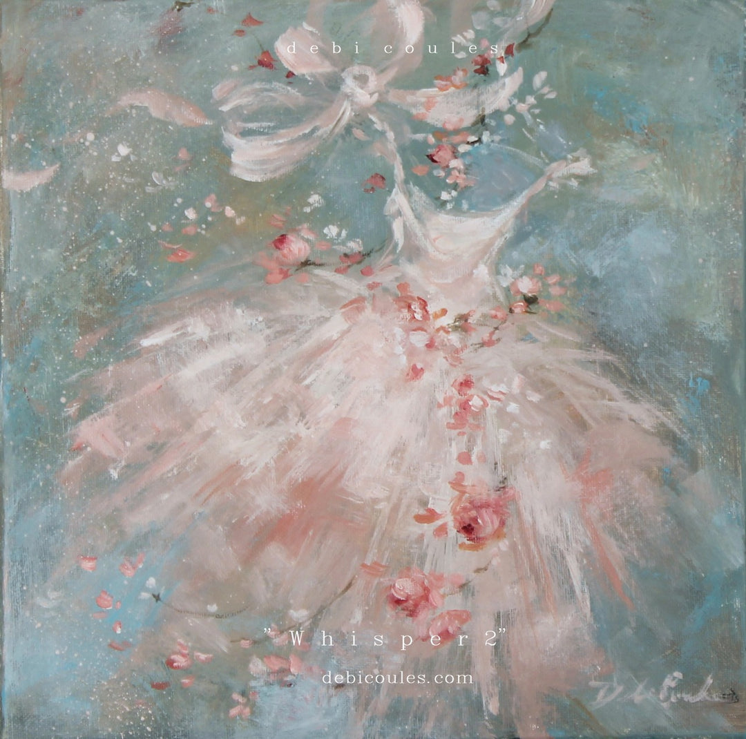 "Whisper II" Tutu and Roses Canvas Print