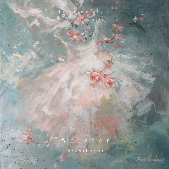 "Whisper" Tutu and Roses Canvas Print