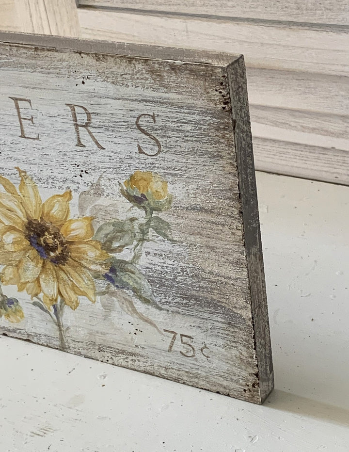 "Sunflowers" Original Hand-Painted Sign by Debi Coules