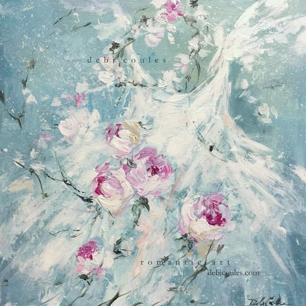 "Petal Pirouette II" Original Tutu Painting by Debi Coules