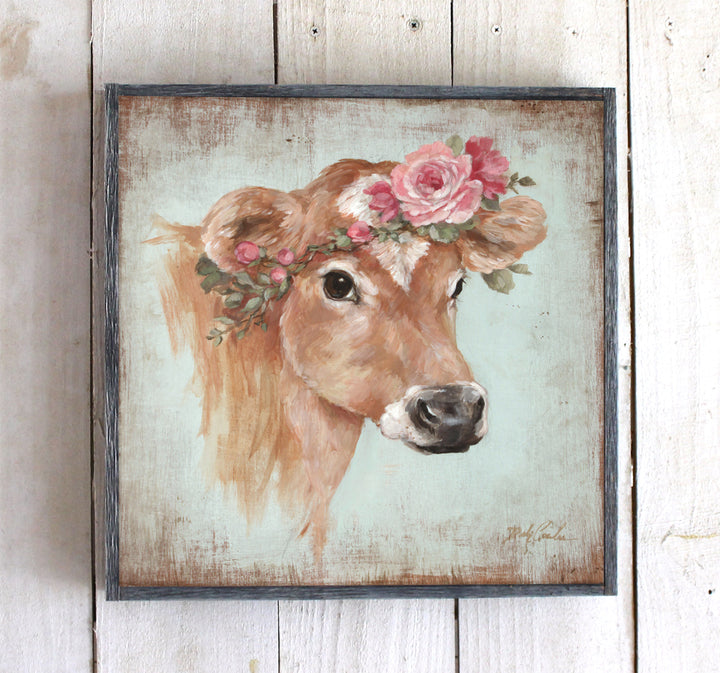 "Rosie" Barnwood Framed Wood Print
