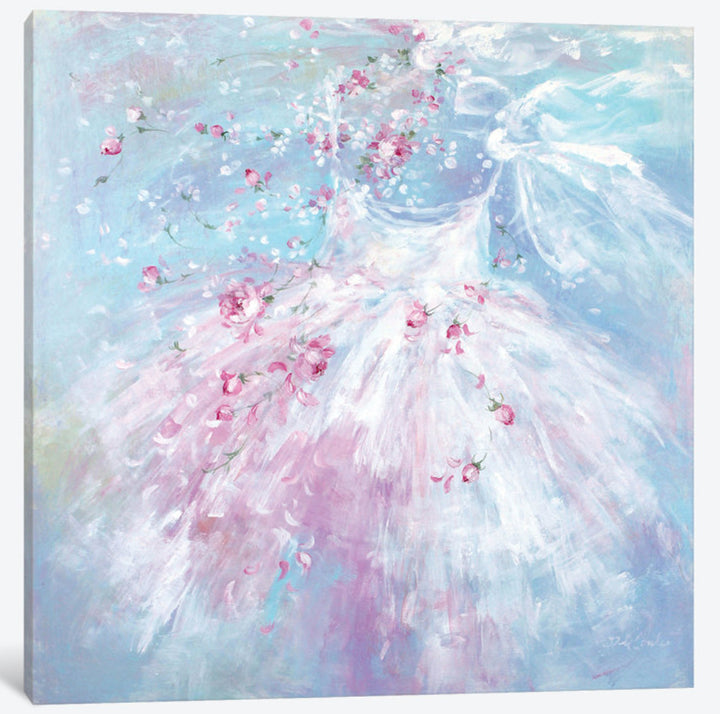 "Whispering Rosebuds II" Tuts and Roses Canvas Print