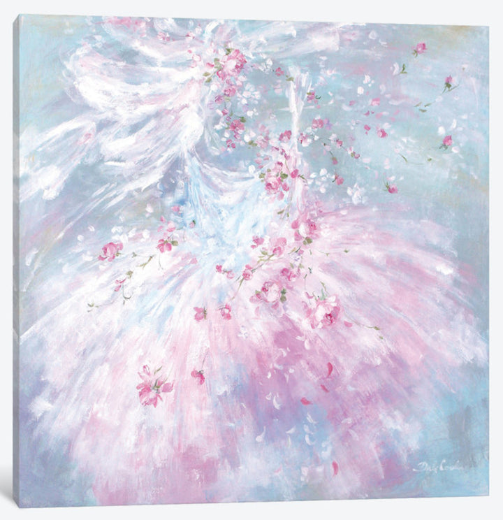 "Whispering Rosebuds" Tutu and Roses Canvas Print