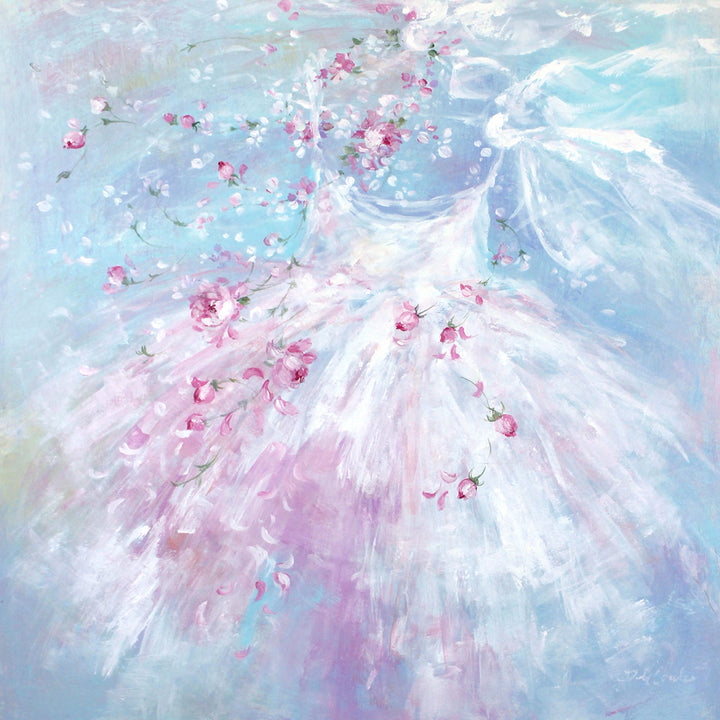 "Whispering Rosebuds II" Tuts and Roses Canvas Print