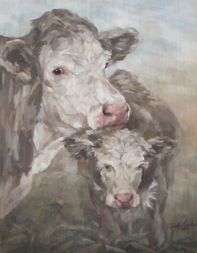 "Moo Daze" Barnwood Framed Wood Print