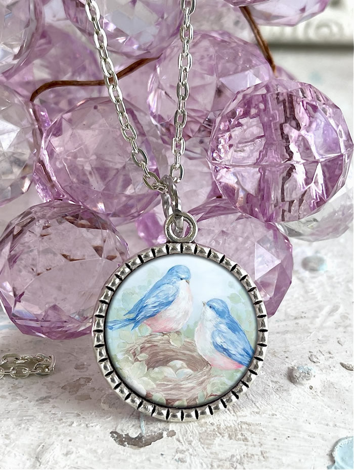 "Bluebird Spring" Necklace By Debi Coules