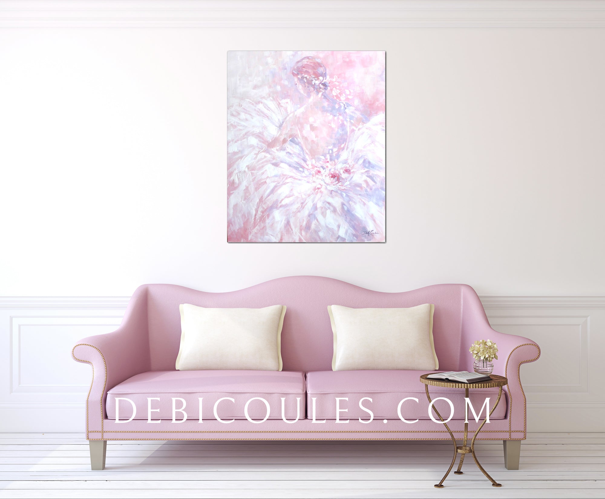 Ballerina artwork original tutu painting in pink