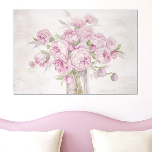 Pink Peonies Fine Art Print on Canvas