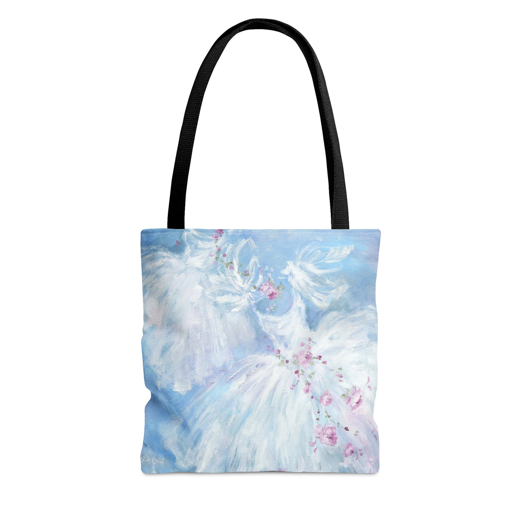 "Dancing Tutus in Aqua" Tote Bag