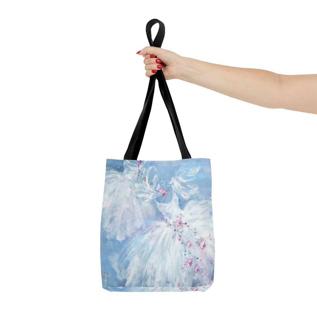 "Dancing Tutus in Aqua" Tote Bag