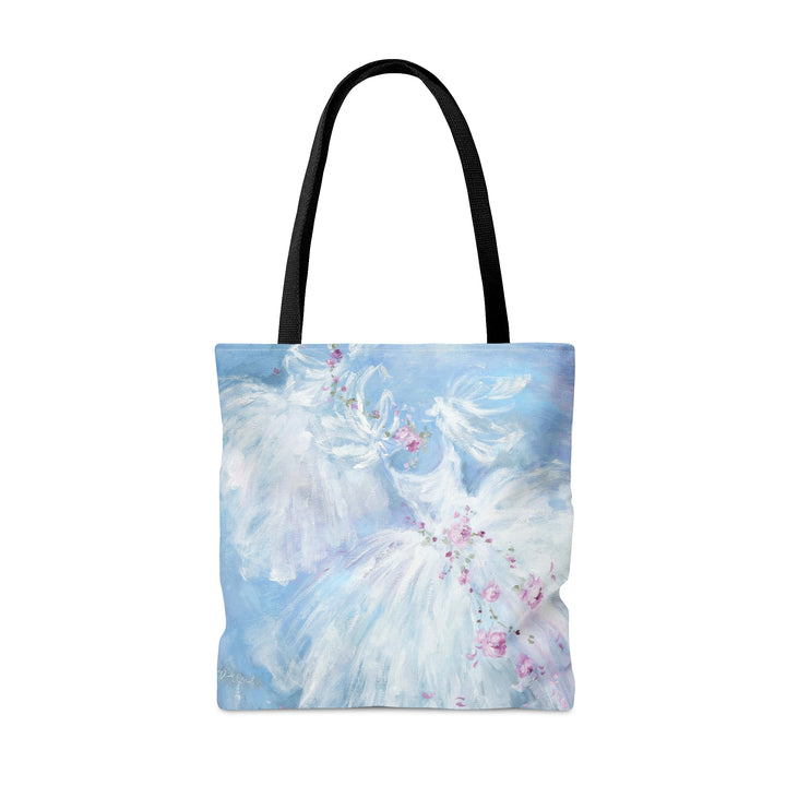 "Dancing Tutus in Aqua" Tote Bag