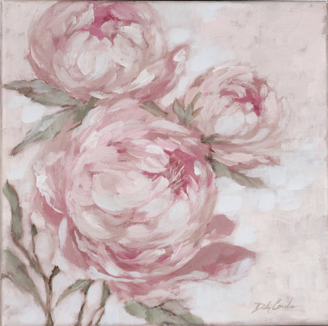 "A Secret Kept in Bloom" – Romantic Blush Pink Peony Wall Art | Fine Art Canvas or Archival Paper Print