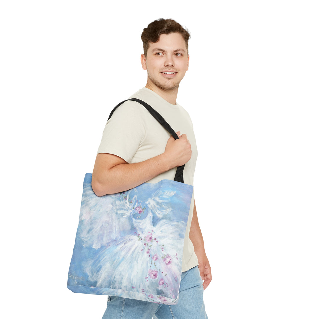 "Dancing Tutus in Aqua" Tote Bag