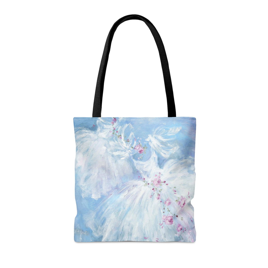 "Dancing Tutus in Aqua" Tote Bag