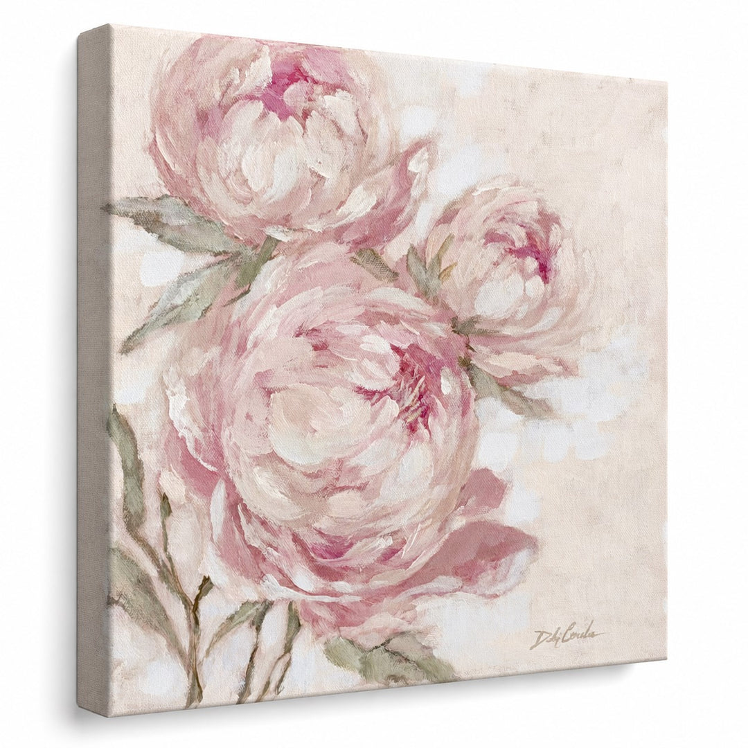 "A Secret Kept in Bloom" – Romantic Blush Pink Peony Wall Art | Fine Art Canvas or Archival Paper Print