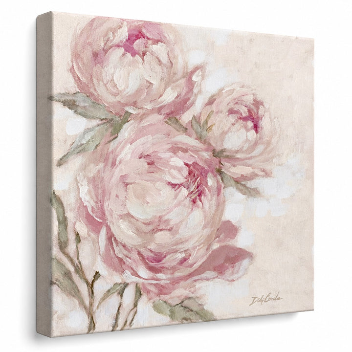 "A Secret Kept in Bloom" – Romantic Blush Pink Peony Wall Art | Fine Art Canvas or Archival Paper Print