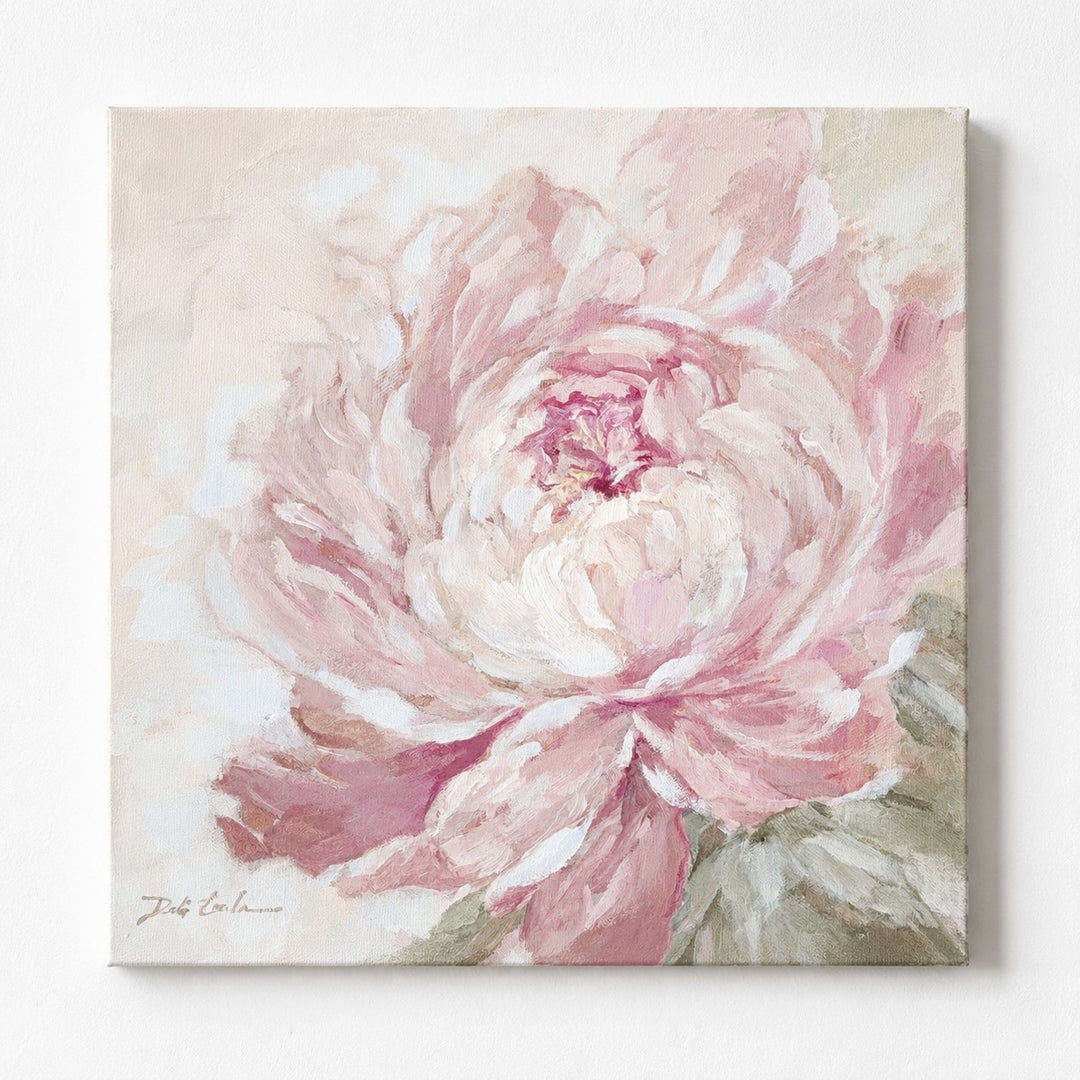 Softly Unfolding | Original Pink Peony Painting | Floral Wall Art | Shabby Chic Cottage Décor-Whispers in the Garden