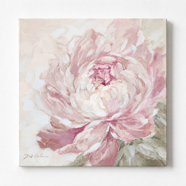 Softly Unfolding | Original Pink Peony Painting | Floral Wall Art | Shabby Chic Cottage Décor-Whispers in the Garden