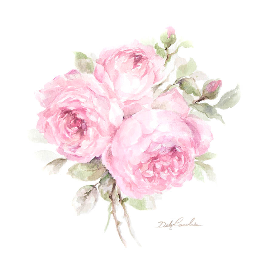 "English Roses" Fine Art Paper Print by Debi Coules