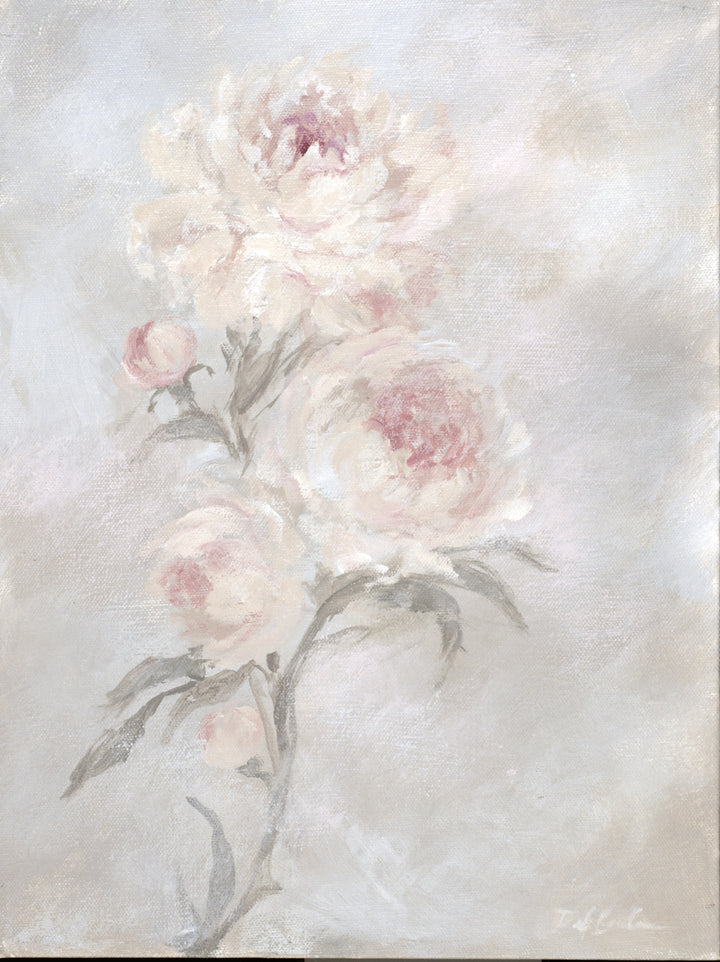 Fading into Light – Soft Pink Peony Floral Art Print | Romantic Cottagecore Wall Art | Canvas or Paper Print
