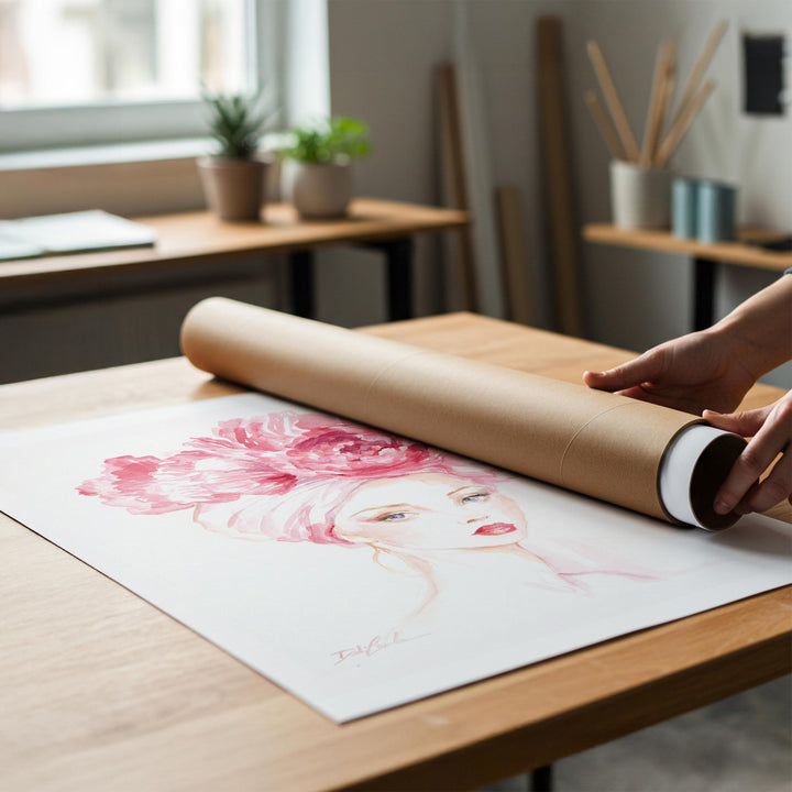 "Grace in Bloom" - Fashion Artwork by Debi Coules