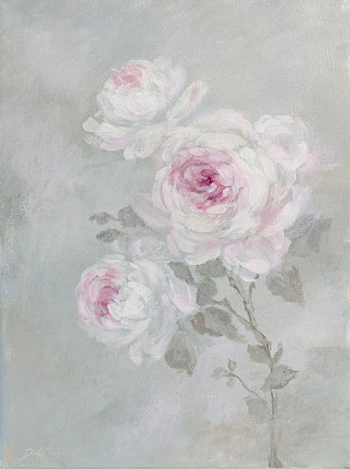 Softly Remembered | Original Rose Painting | Wall Art | Whispers in the Garden Collection