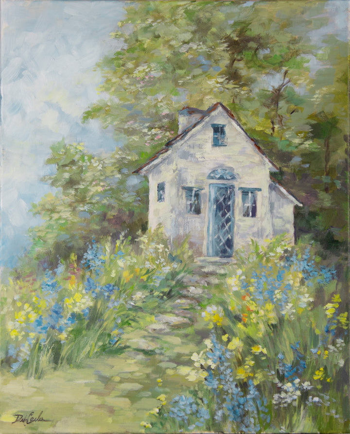 Shabby Chic Summer Cottage Giclee Print by Debi Coules