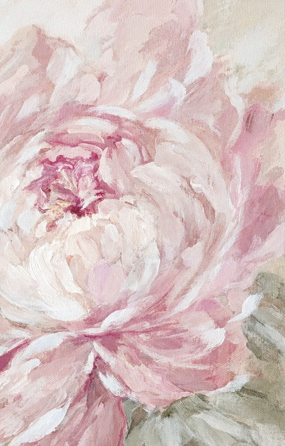 Softly Unfolding | Original Pink Peony Painting | Floral Wall Art | Shabby Chic Cottage Décor-Whispers in the Garden