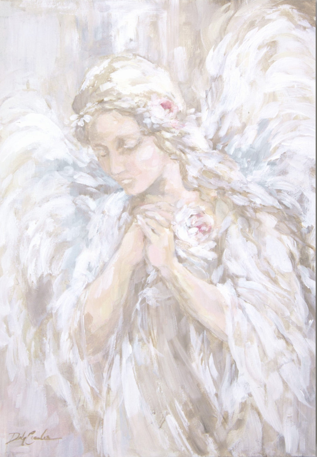"Prayer For Peace" Angel Canvas Print by Debi Coules