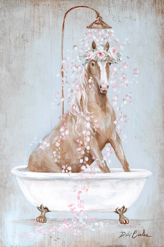 "Horse in a Tub" Fine Art Paper Print by Debi Coules
