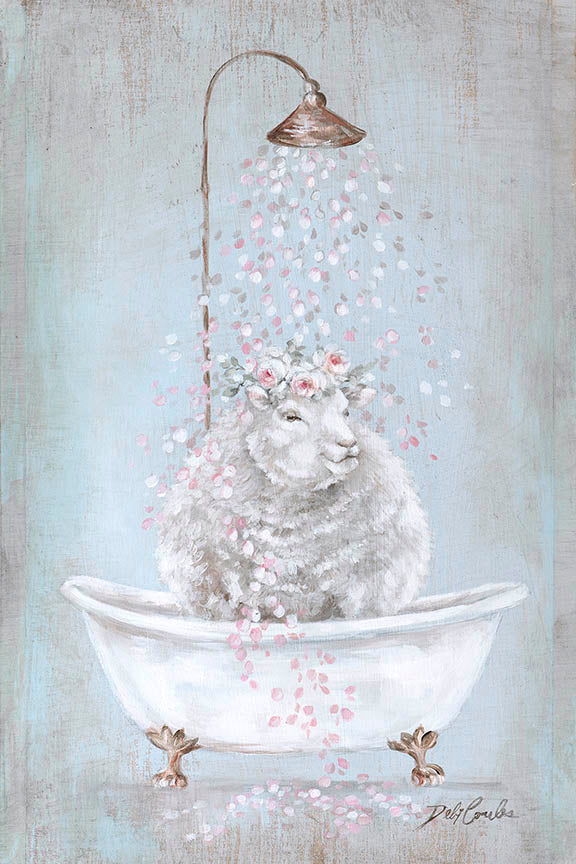 "Sheep in a Tub" Fine Art Paper Print by Debi Coules