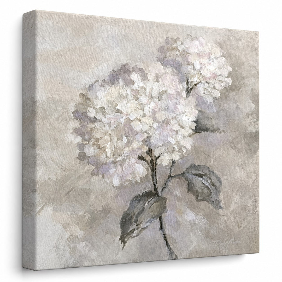 Silent Blooms Hydrangea Canvas Print | Romantic Floral Wall Art | Shabby Chic Cottagecore French Country Decor