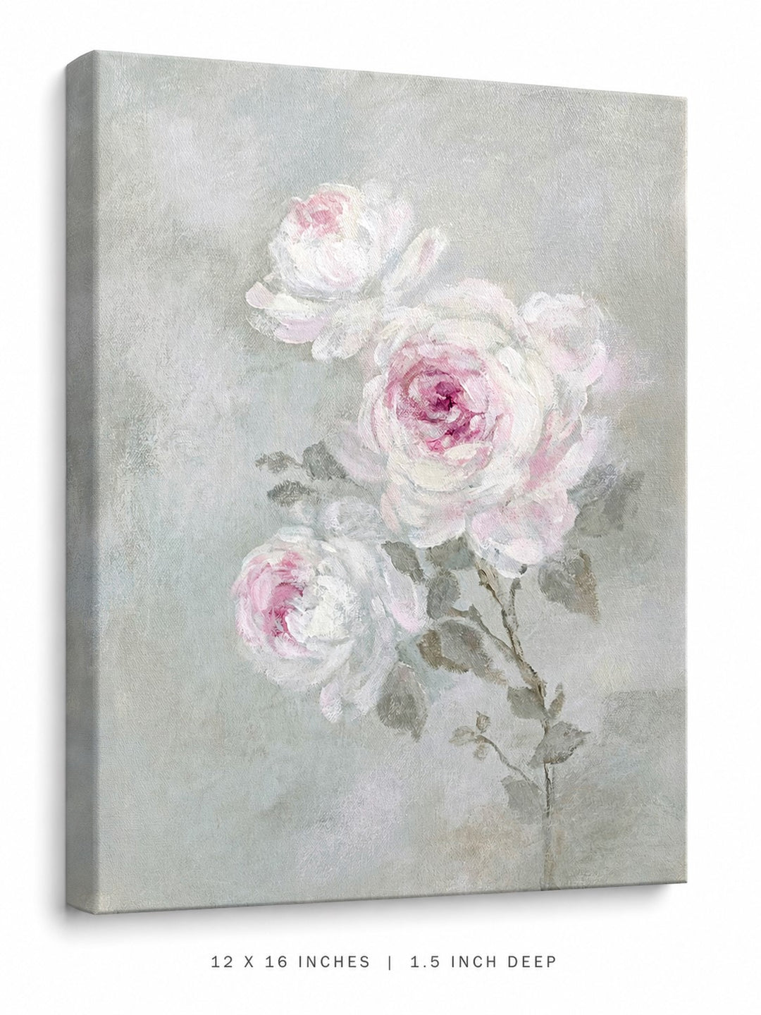 Softly Remembered – Blush Pink Rose Floral Art Print | Romantic Cottagecore Wall Art | Canvas or Paper Print