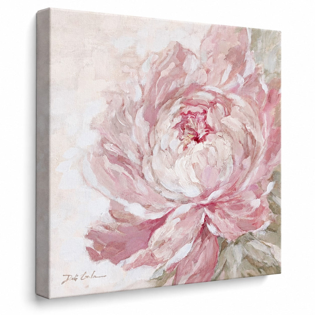 Canvas Print "Softly Unfolding" - Peony Artwork by Debi Coules