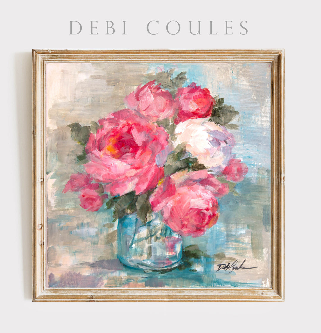 "Summer Roses 1" Fine Art Paper Print by Debi Coules